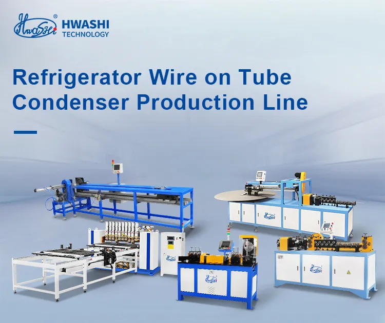 冷蔵庫ワイヤーチューブコンデンサー生産ラインマシン、溶接、曲げ機 0