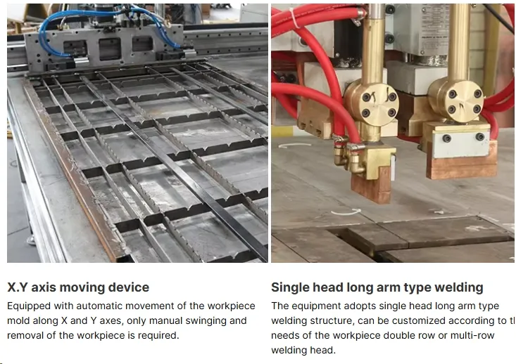 XY軸のワイヤー溶接機 高速フル自動 セキュリティフェンスパネル ワイヤーメッシュ 溶接機 2