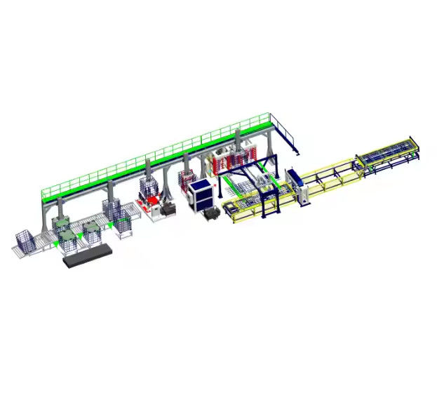 中途半端の散貨コンテナ IBCグリッドケージフレーム自動生産ライン,ibcタンクのためのibc鋼フレーム